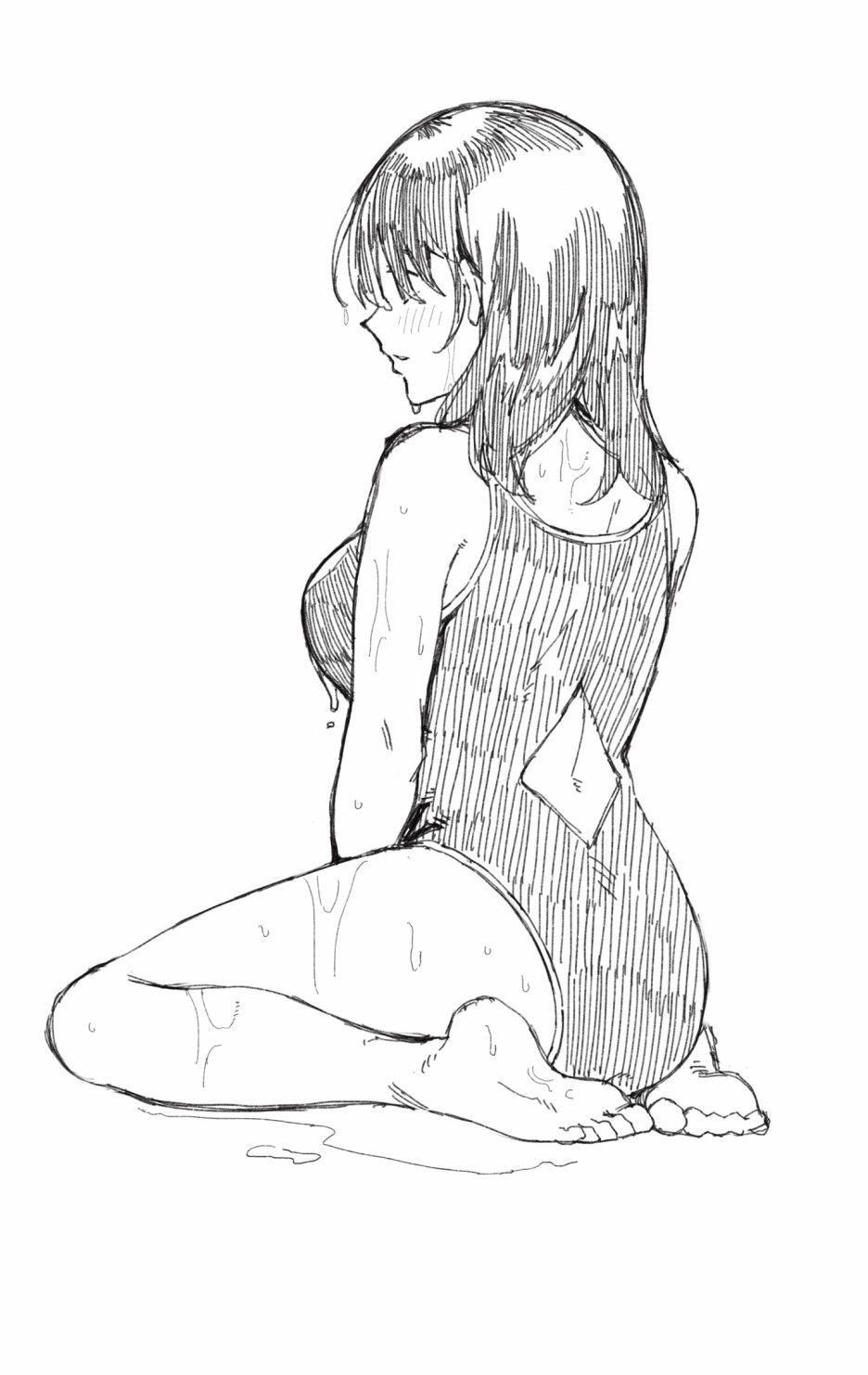 每多一个赞，就让班上的土妹子裙子短0.1mm漫画,学校泳装2图