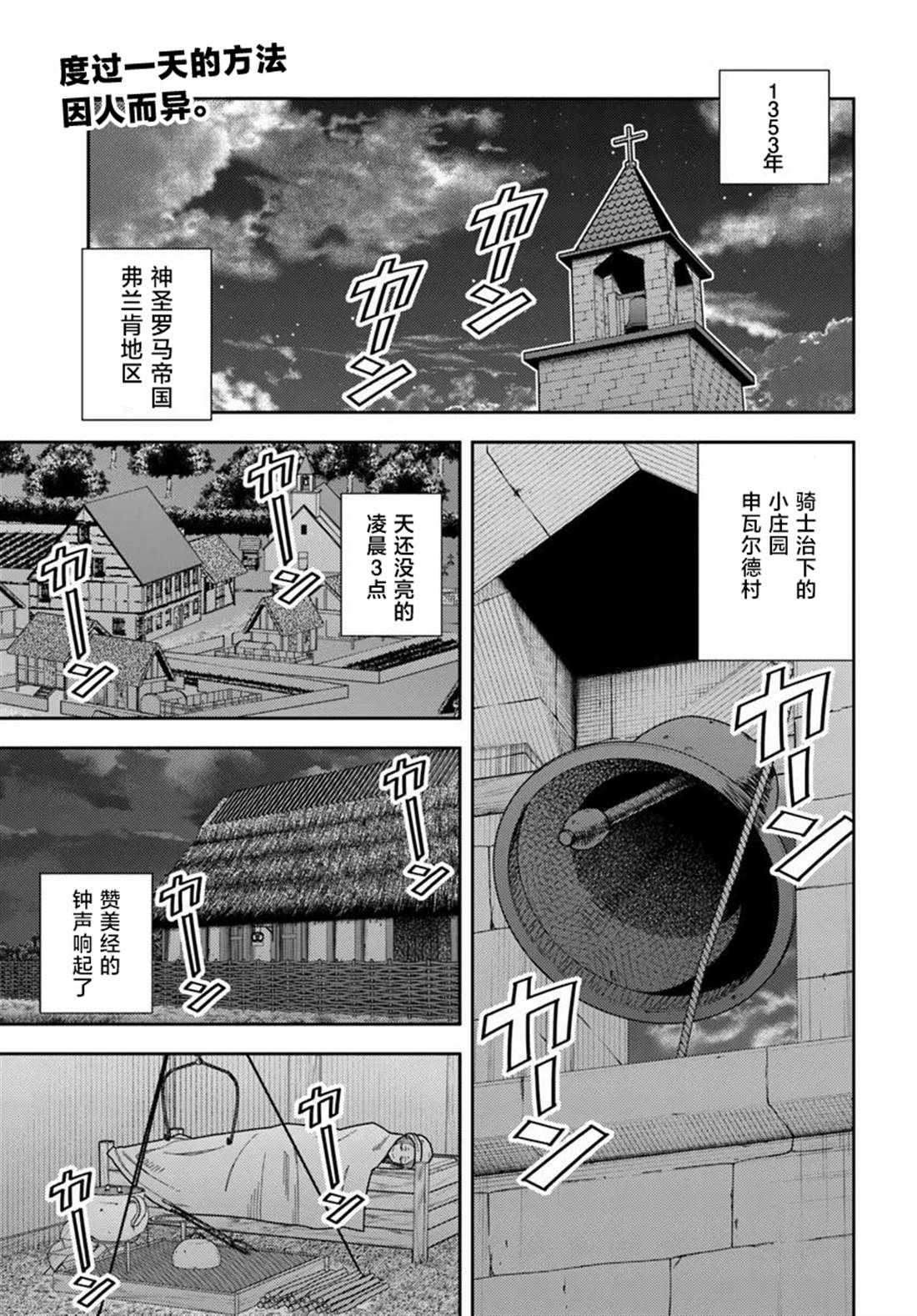 鼠疫结束之后来一起玩吧！ ~中世纪欧洲世界与现代文明慢生活~漫画,第2话1图